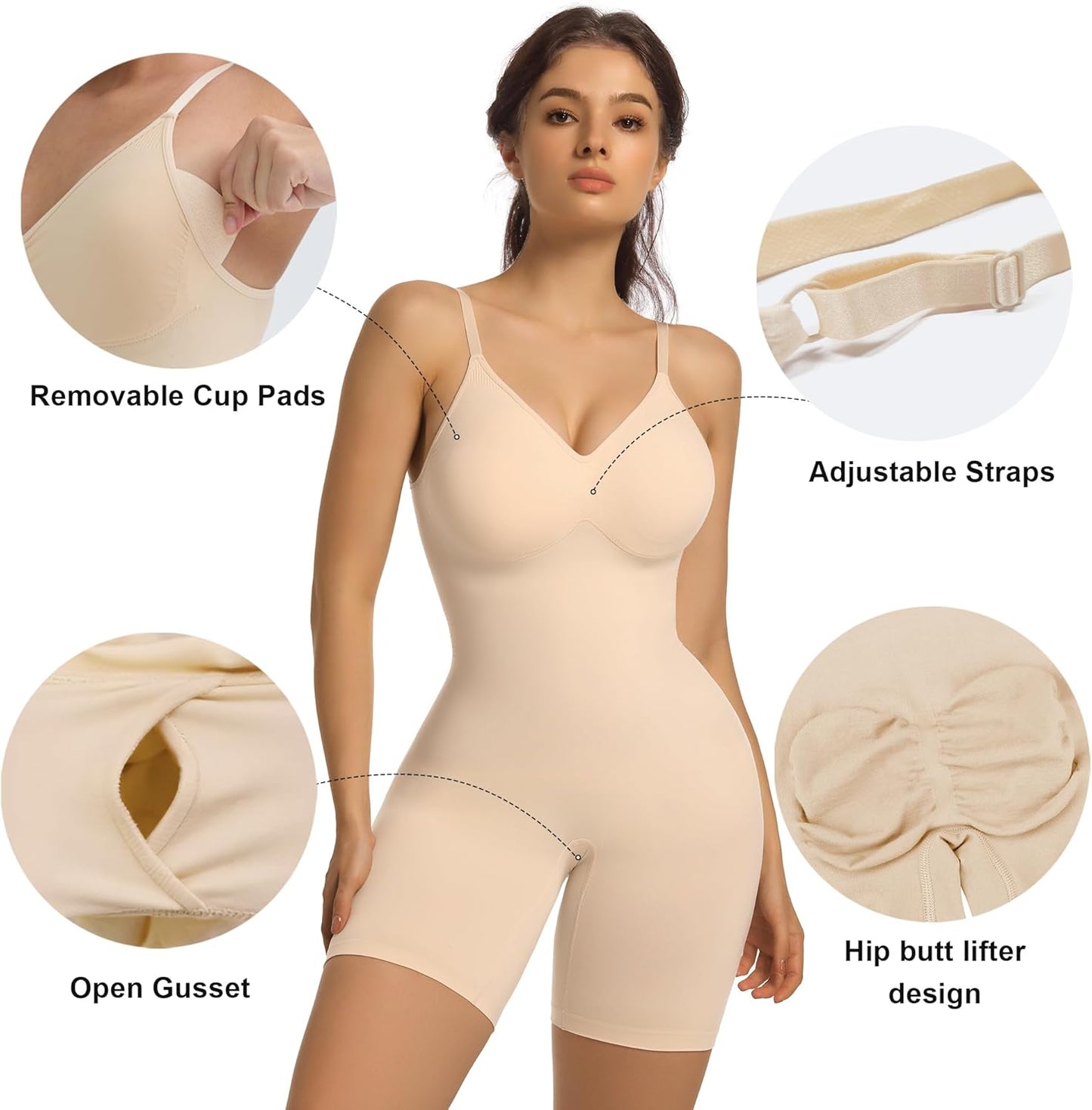 AirSlim™ Women’s Seamless Tummy Control Body Shaper Bodysuit